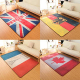 Alfombra decorativa para sala de estar con bandera británica Retro alfombra de baño Puerta de baño Yoga bebé estera de juego de Gateo