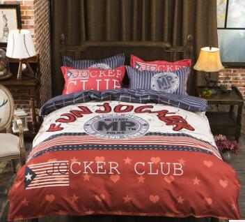Conjunto de ropa de cama de algodón grueso con estampado de dibujos animados Popular Americano