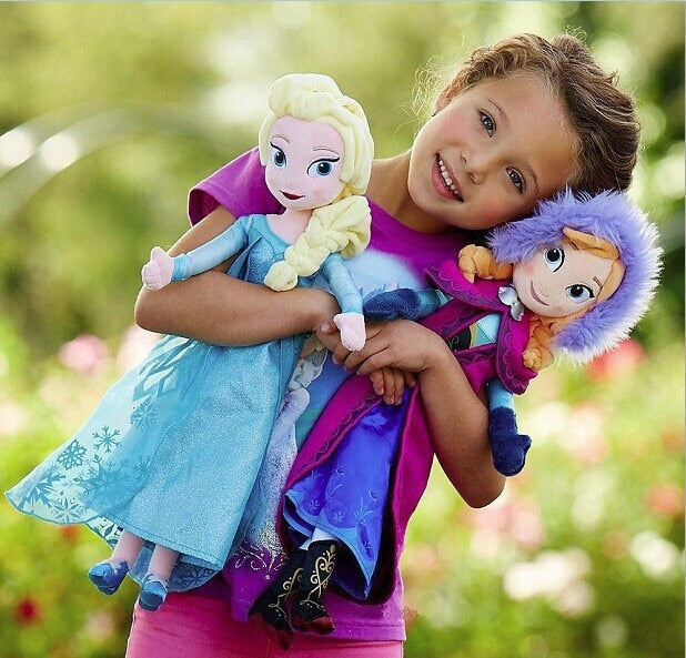 Caliente moda Original regalos únicos de alta calidad dulce niñas juguetes princesa Anna y Elsa muñeca Pelucia Boneca peluche elsa