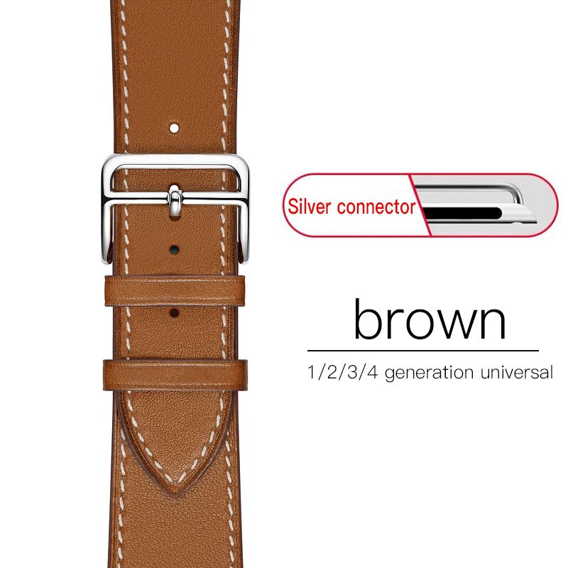 Correa de cuero de lujo para Apple Watch serie 1, 2, 3, 4 Simple banda deportiva