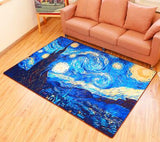 Esteras de alfombra antideslizantes Arte Abstracto estrellas pintura de franela alfombrilla de suelo alfombras de exterior puerta de entrada del hogar 8 tipos de alfombras