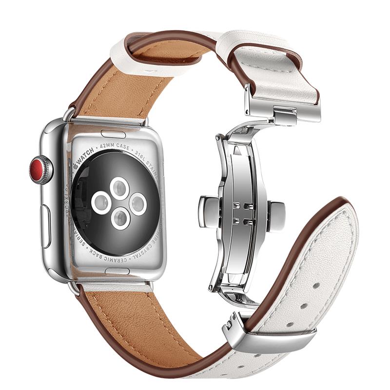 Correa de cuero de lujo para Apple Watch serie 1, 2, 3, 4