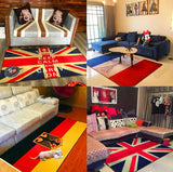 Alfombra decorativa para sala de estar con bandera británica Retro alfombra de baño Puerta de baño Yoga bebé estera de juego de Gateo