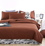 Nuevos juegos de cama de verano sábana de cebra y funda de edredón de color rojo rosa funda de almohada suave y cómoda King Queen Full doble