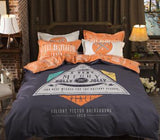 Conjunto de ropa de cama de algodón grueso con estampado de dibujos animados Popular Americano