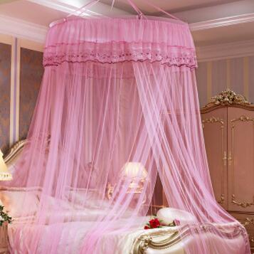 Nueva princesa colgante redondo de encaje dosel cama red cómoda domo de estudiante mosquitera para cuna doble cama de Reina