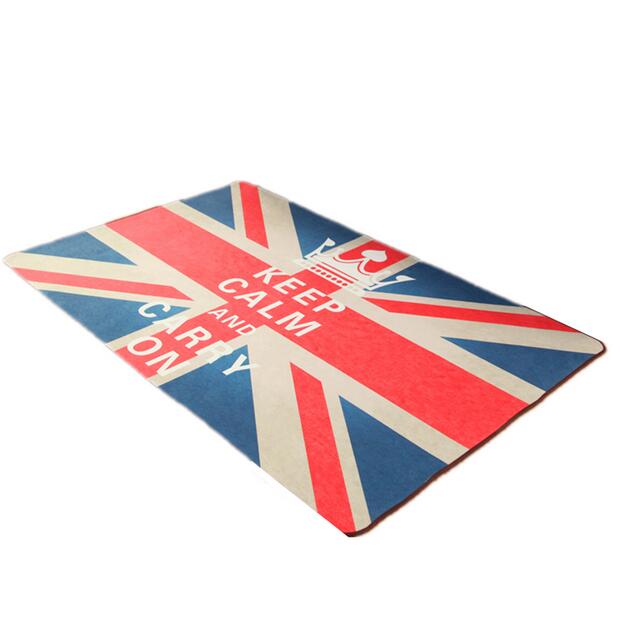 Alfombra decorativa para sala de estar con bandera británica Retro alfombra de baño Puerta de baño Yoga bebé estera de juego de Gateo