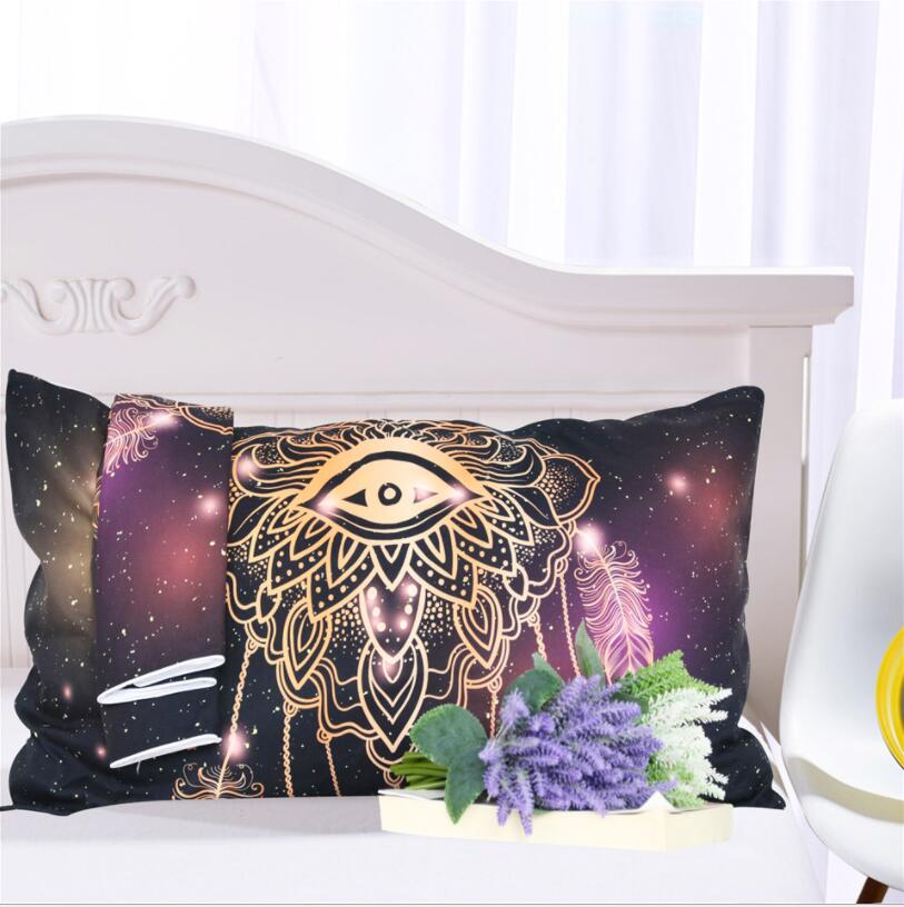 Europa y los Estados Unidos bronzing dream catcher ojo impresión conjuntos 3 piezas conjunto de fundas de edredón fundas de almohada textiles para el hogar