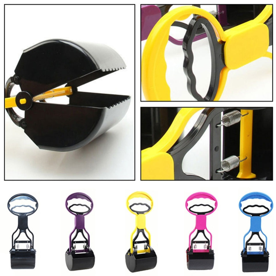 Color aleatorio 1 Pc Durable Pet suministros accesorios perro mascota Poop Scoop Pickup Clip yarda herramienta de limpieza de pala #269717