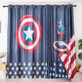 INS moderno Capitán América dibujos animados cortinas opacas para habitación de niños cortina impresa para niños dormitorio tratamiento ventana dormitorio