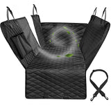 Funda de asiento de coche para perro con malla impermeable para mascotas, funda de asiento trasero para coche, Protector de cojín de hamaca con cremallera y bolsillos