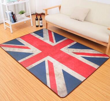 Alfombra decorativa para sala de estar con la bandera británica