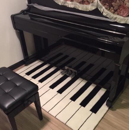 100*200 cm alfombra de salón antideslizante de gran tamaño con llave de Piano para niño, niña, pasillo, alfombras de dormitorio alfombra de baño para salón de piano