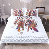 3 unids/set Hipster acuarela juego de cama reina tamaño atrapasueños plumas edredón cubierta Bohemia impreso edredon cama cubierta