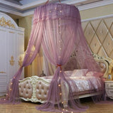 Princesa mosquitera doble cama cortinas cortina de dormir dosel red Full Queen King Size Net 120 cm diamter led regalo Luz
