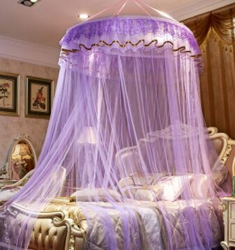 Nueva princesa colgante redondo de encaje dosel cama red cómoda domo de estudiante mosquitera para cuna doble cama de Reina