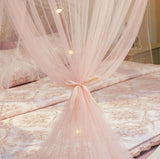 Princesa mosquitera doble cama cortinas cortina de dormir dosel red Full Queen King Size Net 120 cm diamter led regalo Luz
