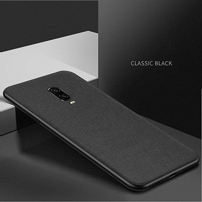 Funda de teléfono de silicona suave textura de tela de lujo para Oneplus 6 T 6 5 T 5 funda textil ultrafina para Oneplus 6 5 T tela Funda