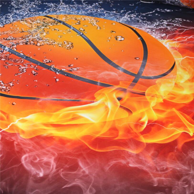 3D estadounidense de baloncesto juego de funda nórdica de agua de fuego impreso ropa de cama Brady americano fútbol deportes ropa de cama Set 3 Piezas un conjunto