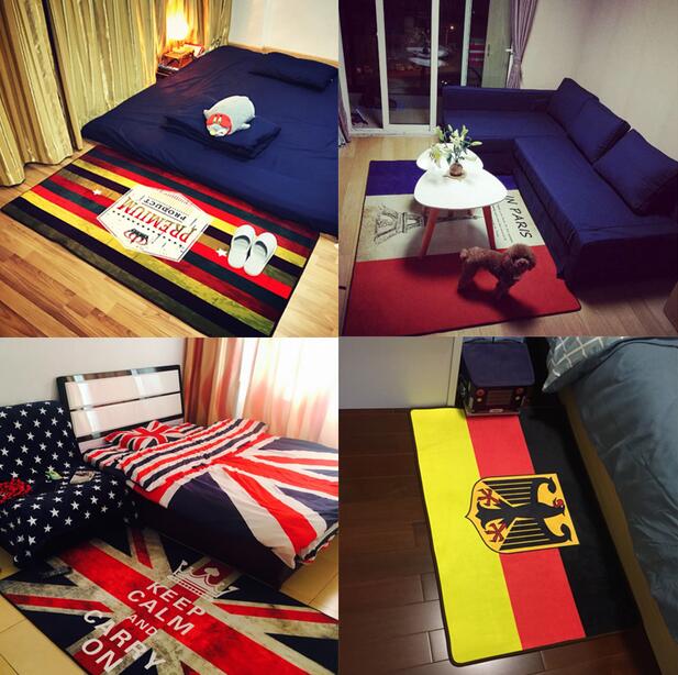 Alfombra decorativa para sala de estar con bandera británica Retro alfombra de baño Puerta de baño Yoga bebé estera de juego de Gateo