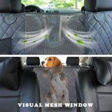 Funda de asiento de coche para perro con malla impermeable para mascotas, funda de asiento trasero para coche, Protector de cojín de hamaca con cremallera y bolsillos