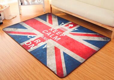 Alfombra decorativa para sala de estar con la bandera británica
