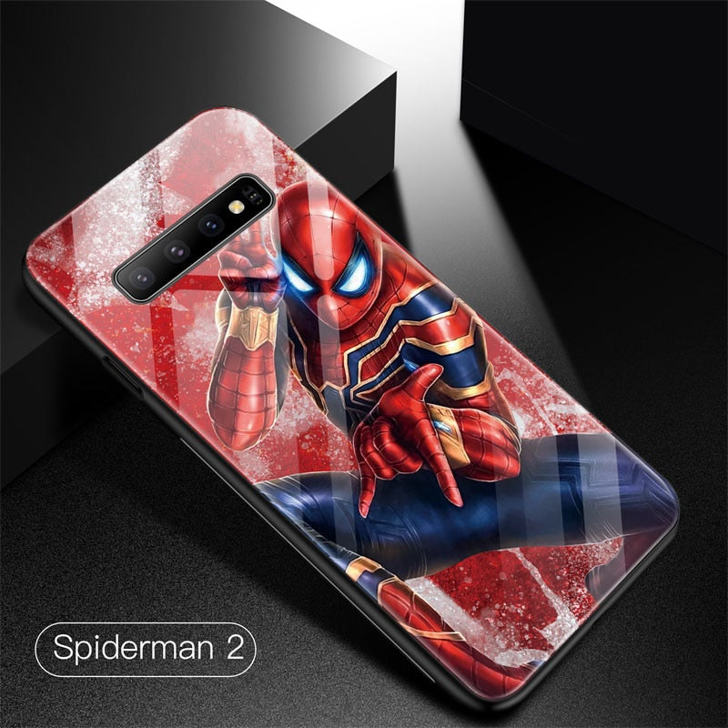 Funda de cristal templado para samsung de Spiderman
