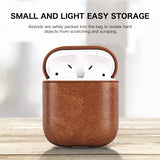 Funda de cuero de lujo para auriculares inalámbricos Bluetooth para Apple AirPods Funda de protección Ultra fina de PU para Airpods caja de carga Funda