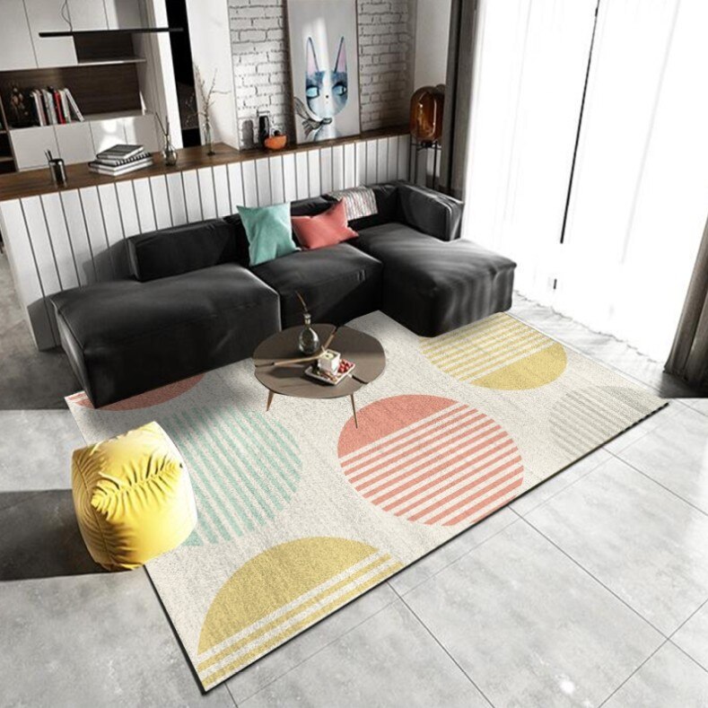 Nuevas alfombras geométricas nórdicas simples americanas para sala de estar alfombras de dormitorio de Casa alfombras para habitación de niños/área de estudio/comedor alfombra estera del juego