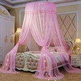 Princesa mosquitera doble cama cortinas cortina de dormir dosel red Full Queen King Size Net 120 cm diamter led regalo Luz