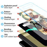 El capitán Marvel Hombre de Hierro Batman luminosa de caso de teléfono para Samsung Galaxy S8 S9 S10 e 5G Plus 8 9 10 cubierta Coque Funda