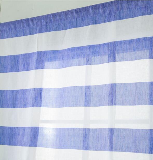 Cortinas cortas con diseño de cortina romana de rayas plisadas a la moda