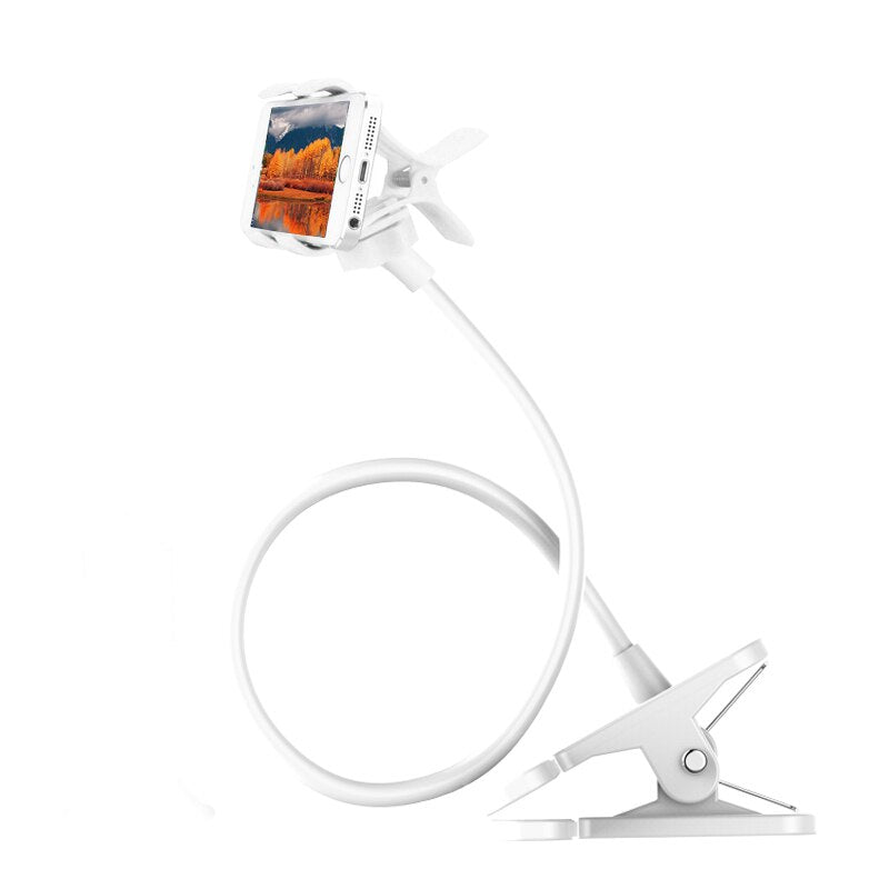 Soporte Flexible Universal para teléfono móvil perezoso soporte de cuello de cisne Stent soporte Flexible para escritorio de cama soporte de Clip de mesa para iPhone Samsung