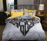 3/4 piezas Juego de cama de dibujos animados 100% algodón doble reina rey tamaño rosa azul búho edredón funda de edredón de dibujos animados sábana ropa de cama ropa de cama