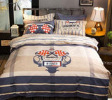 Conjunto de ropa de cama de algodón grueso con estampado de dibujos animados Popular Americano