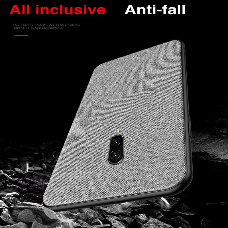 Funda de teléfono de silicona suave textura de tela de lujo para Oneplus 6 T 6 5 T 5 funda textil ultrafina para Oneplus 6 5 T tela Funda