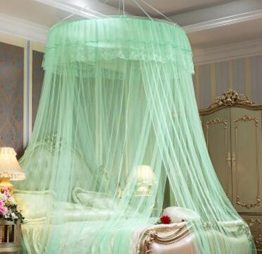 Nueva princesa colgante redondo de encaje dosel cama red cómoda domo de estudiante mosquitera para cuna doble cama de Reina