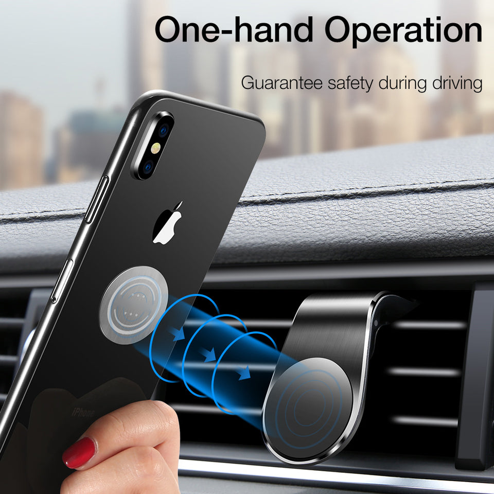Coche Universal de teléfono magnético soporte para iPhone, Samsung, Huawei de ventilación de aire para teléfono inteligente soporte para Xiaomi Oneplus coche GPS soporte