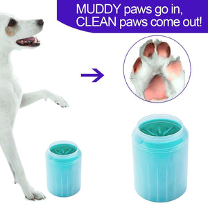 Limpiador de pata de perro suave de silicona para limpieza de pies taza de cepillo