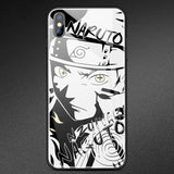 Funda de teléfono de vidrio templado de dibujos animados Naruto para iPhone XSmax XR XS X 8 7 6s 6 Plus cubierta de lujo funda Coque para iPhone 7Plus 8Plus