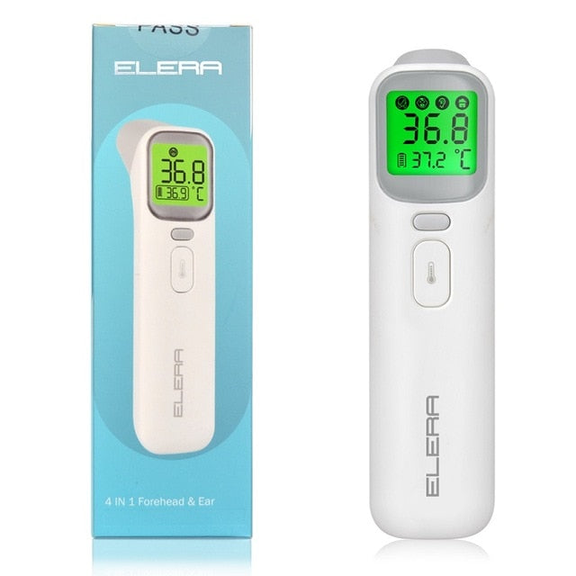 Termómetro de bebé infrarrojo Digital LCD Medición del cuerpo frente oído sin contacto adultos cuerpo Fever IR niños Termometro